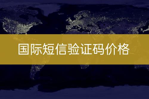海外短信驗(yàn)證碼價(jià)錢(qián)