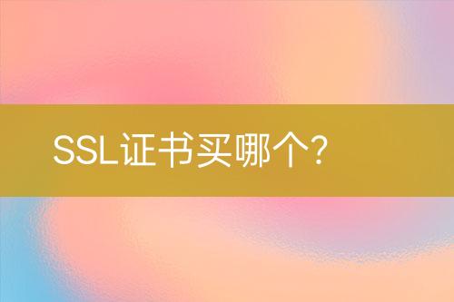 SSL證書(shū)買(mǎi)哪個(gè)？