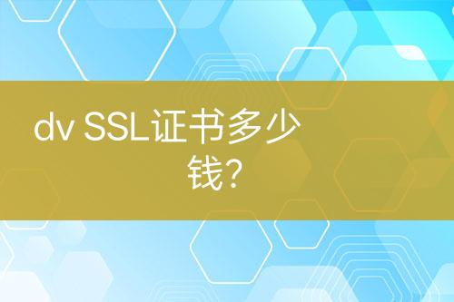 dv SSL證書(shū)多少錢(qián)？