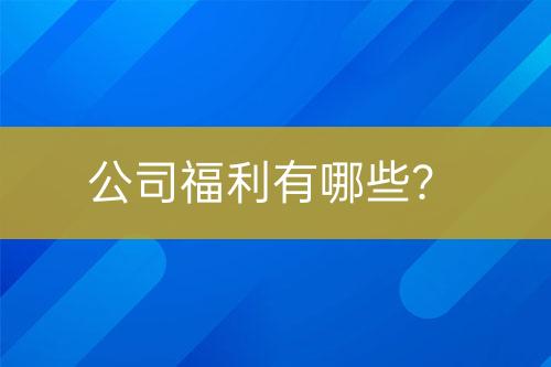 公司福利有哪些？