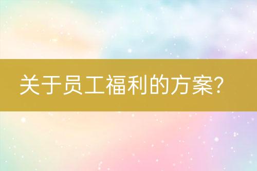 關(guān)于員工福利的方案？