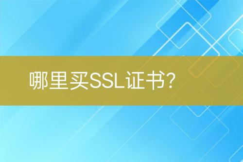 哪里買SSL證書？