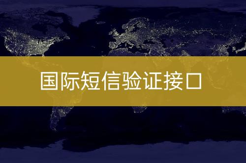國際短信驗證接口
