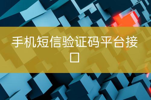 手機(jī)短信驗(yàn)證碼平臺接口