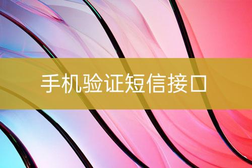 手機(jī)驗(yàn)證短信接口