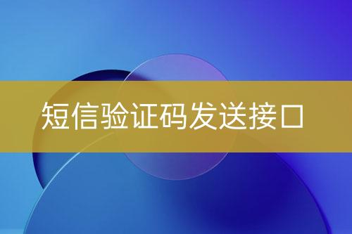 短信驗證碼發(fā)送接口
