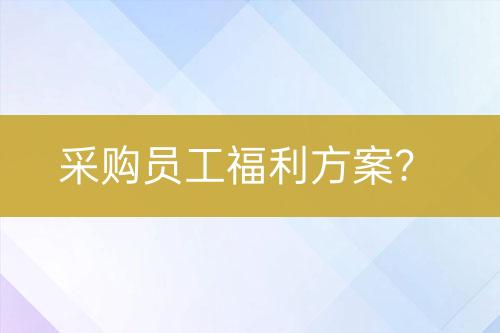 采購(gòu)員工福利方案？