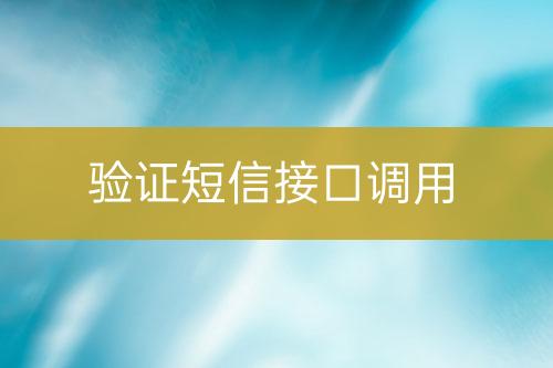 驗證短信接口調(diào)用
