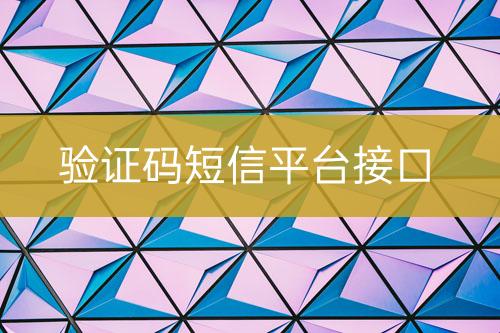 驗(yàn)證碼短信平臺接口