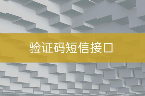 驗證碼短信接口