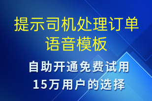 提示司機(jī)處理訂單-訂單通知語(yǔ)音模板